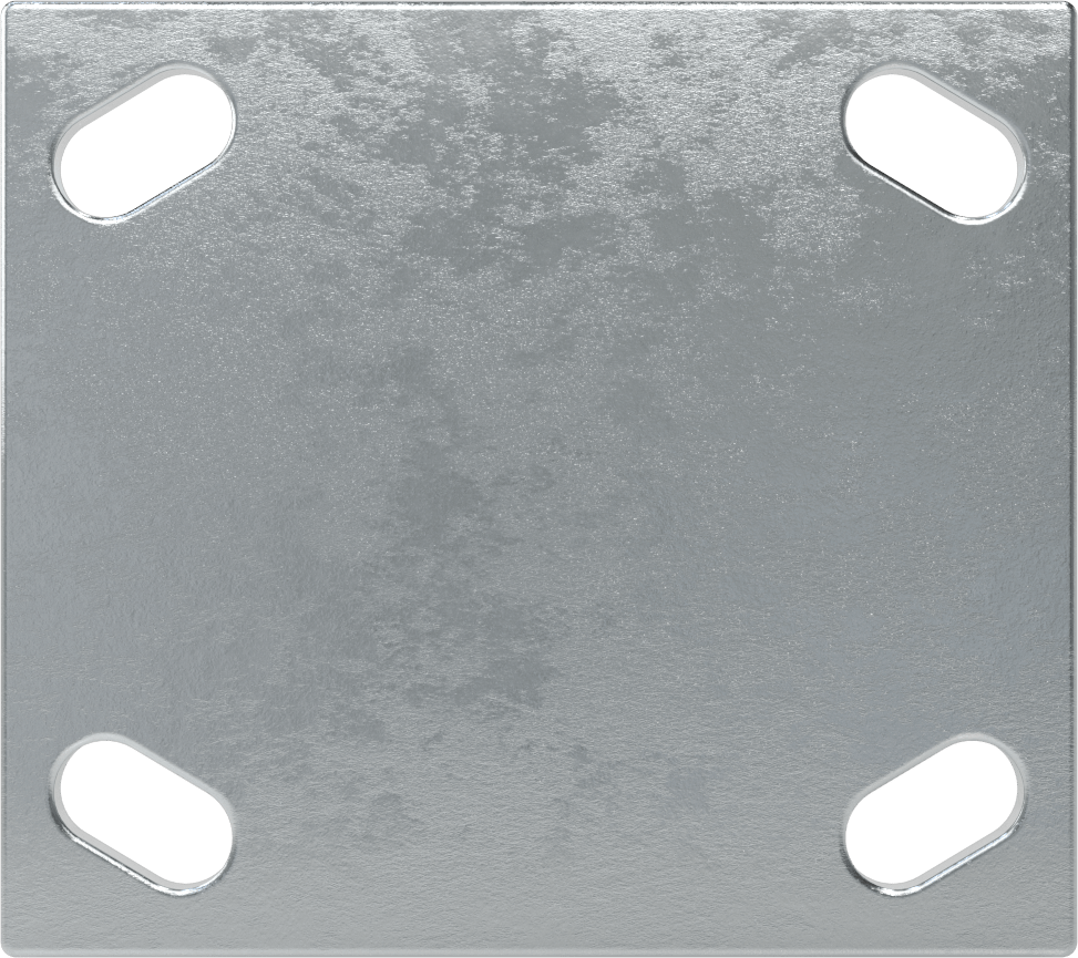 4-1/2“ x 4” Montaj Plakalı Samson Tekerlek, 3-1/4" Çapında Metal Tekerlekli Sert