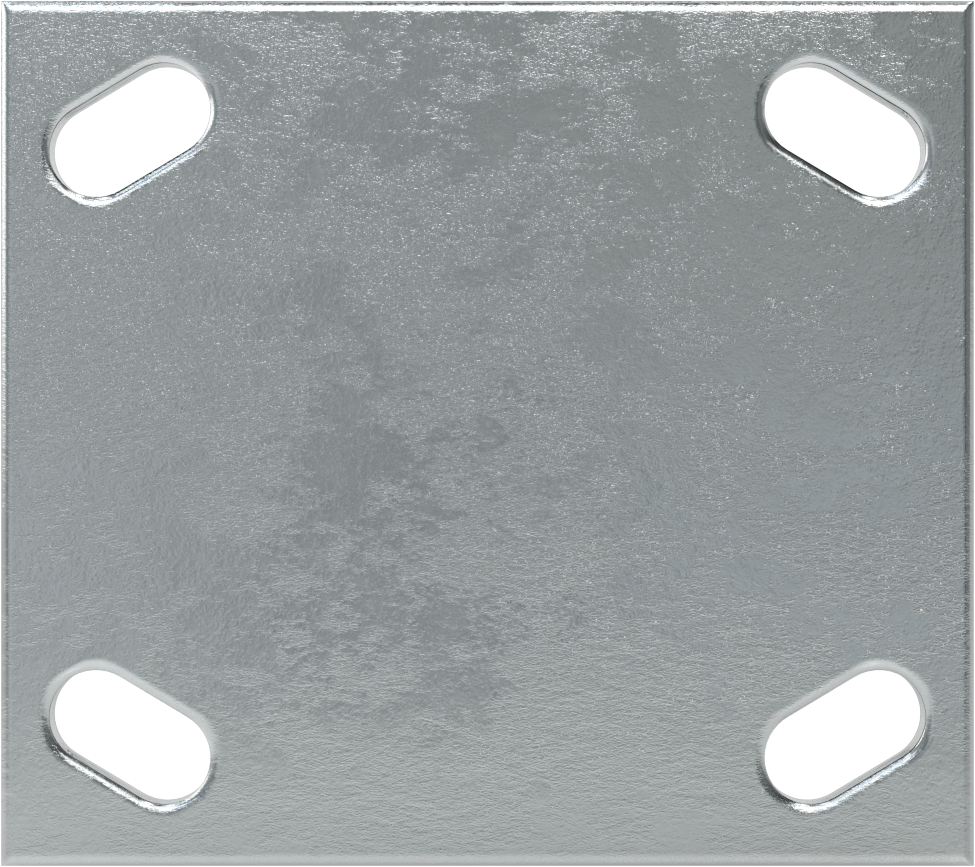 4-1/2“ x 4” Montaj Plakalı Samson Tekerlek, 5" Çaplı Metal Tekerlekli Sert