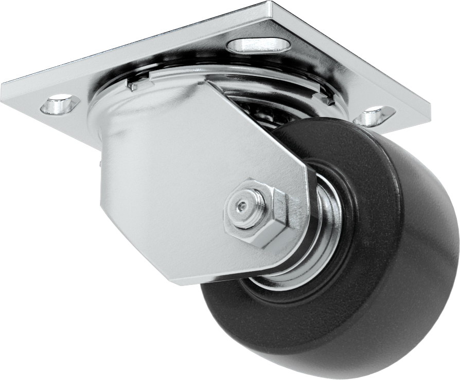 4-1/2“ x 4” Montaj Plakalı Samson Tekerlek, 3-1/4 inç Çapında Fenolik Tekerlekli Döner Ayak