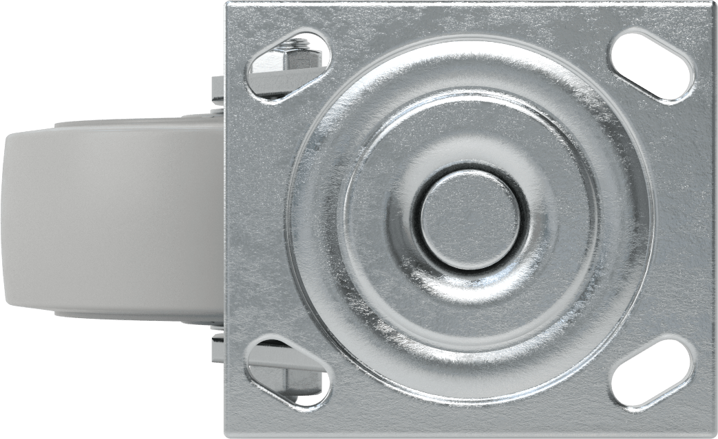 4-1/2“ x 4” Montaj Plakalı Samson Tekerlek, 6 inç Çapında Gri Kauçuk Tekerlekli Döner Tekerlek, Açık Rulman