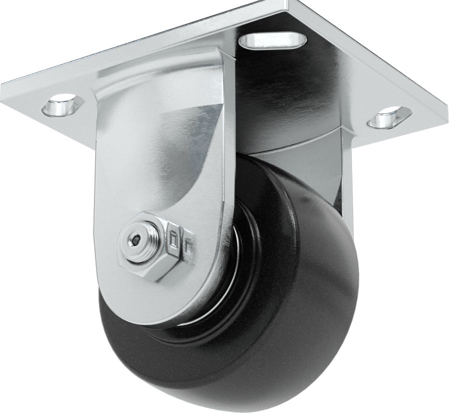 4-1/2“ x 4” Montaj Plakalı Samson Tekerlek, 3-1/4" Çaplı Fenolik Tekerlekli Sert