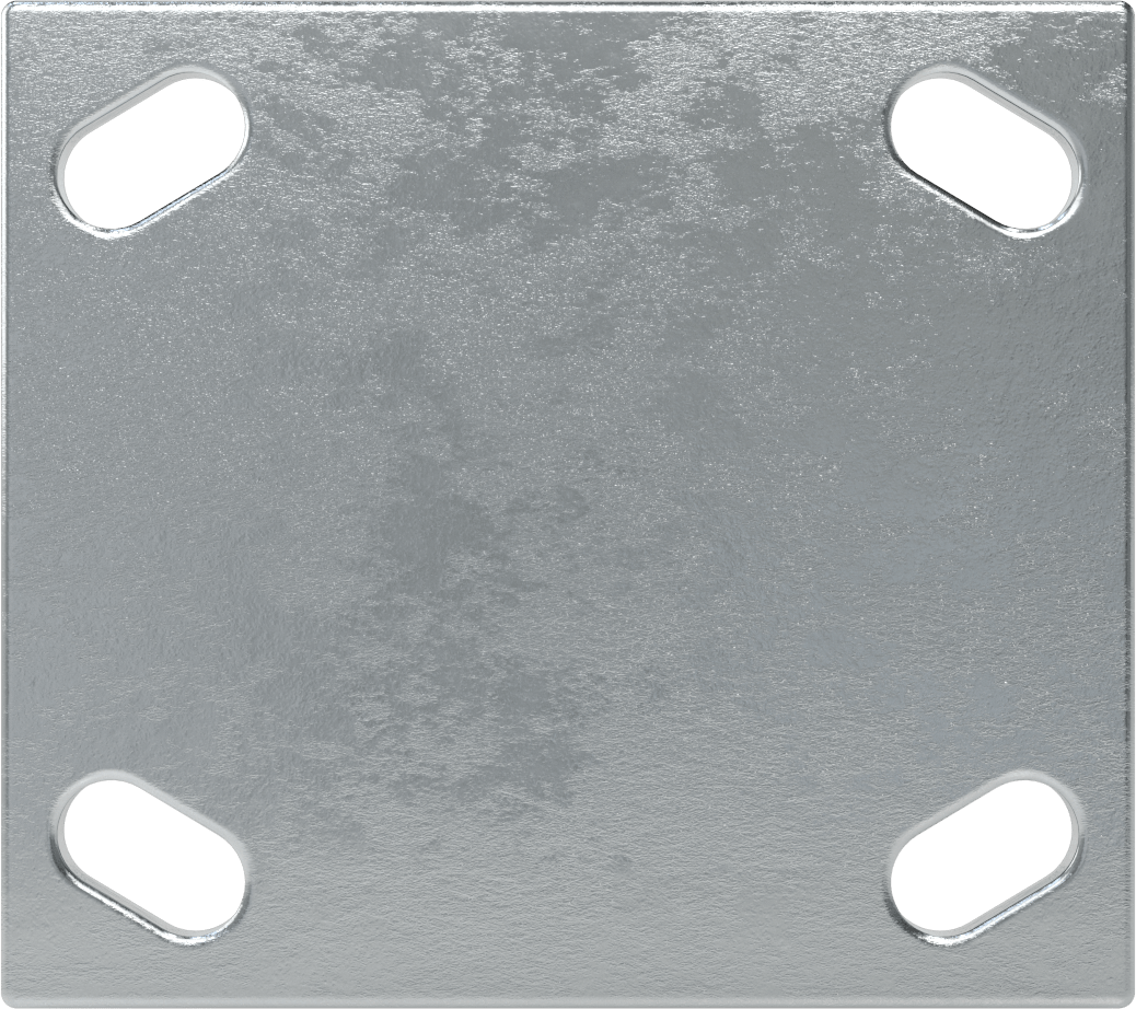 4-1/2“ x 4” Montaj Plakalı Samson Tekerlek, 4 inç Çapında Gri Kauçuk Tekerlekli Sert, Açık Rulman