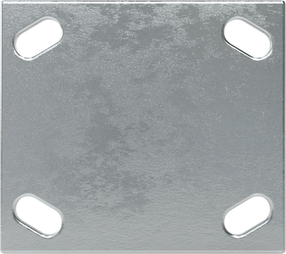 4-1/2“ x 4” Montaj Plakalı Samson Tekerlek, 5 inç Çapında Gri Kauçuk Tekerlekli Sert, Açık Rulman