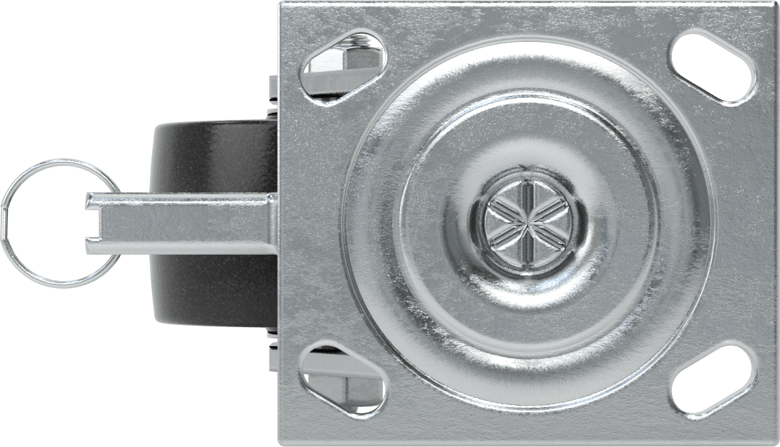 4-1/2“ x 4” Montaj Plakalı Samson Tekerlek, Döner Kilitli ve 4 inç Çapında Polipropilen Tekerlekli Döner Tekerlek, Koruyuculu Rulman