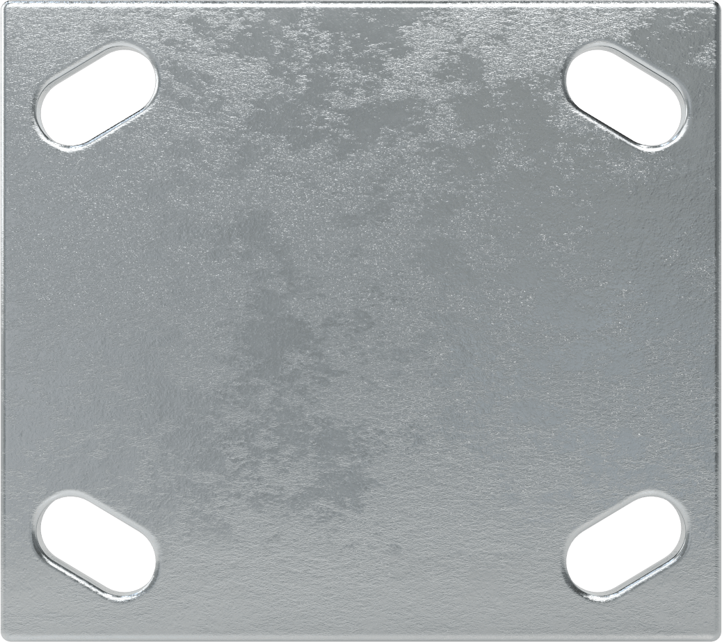 4-1/2“ x 4” Montaj Plakalı Samson Tekerlek, 4 inç Çapında Siyah Kauçuk Tekerlekli Sert, Koruyuculu Rulman