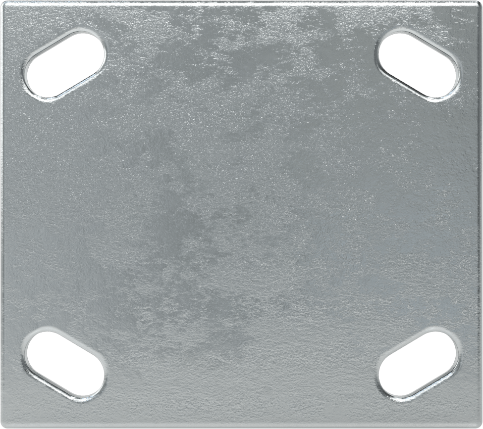 4-1/2“ x 4” Montaj Plakalı Samson Tekerlek, 5 inç Çapında Siyah Kauçuk Tekerlekli Sert, Koruyuculu Rulman