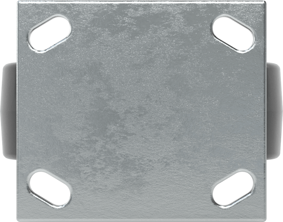 4-1/2“ x 4” Montaj Plakalı Samson Tekerlek, 6" Çaplı Siyah Kauçuk Tekerlekli Sert, Koruyuculu Rulman