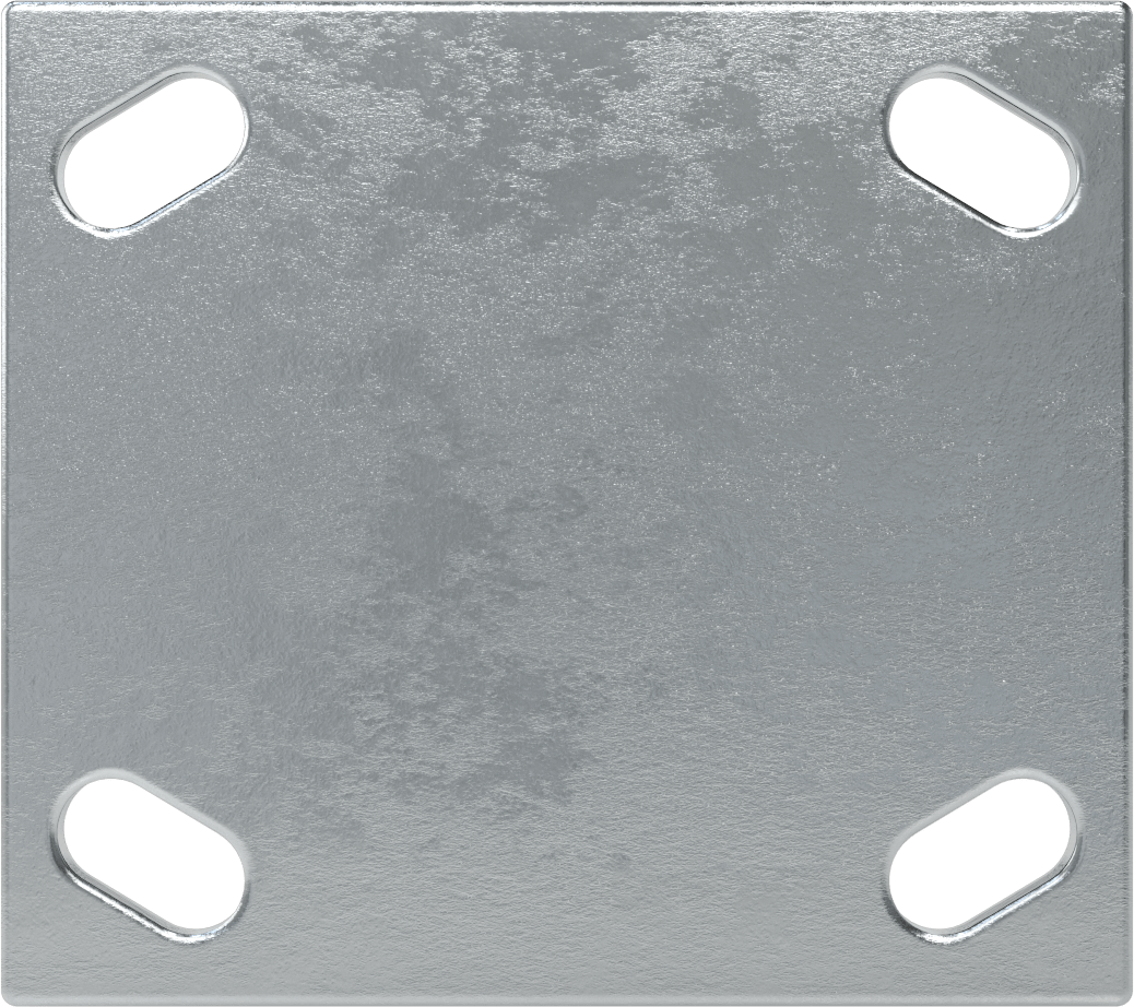 4-1/2“ x 4” Montaj Plakalı Samson Tekerlek, 4" Çapında Polipropilen Tekerlekli Sert, Koruyuculu Rulman