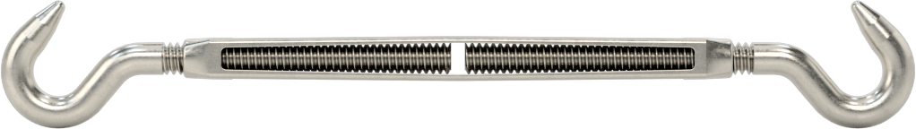 316 Paslanmaz Çelik Gerdirme - Kaldırma Amaçlı Değil, Kancadan Kancaya, 100 lbs. Kapasite, 5-1/2" Geri Çekilmiş Uzunluk