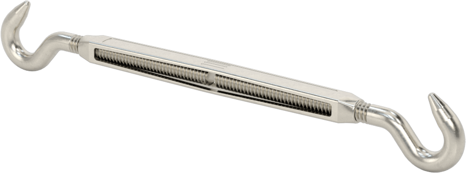 316 Paslanmaz Çelik Gerdirme - Kaldırma Amaçlı Değil, Kancadan Kancaya, 100 lbs. Kapasite, 5-1/2" Geri Çekilmiş Uzunluk