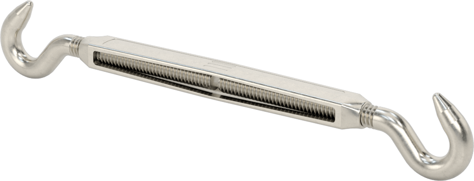 316 Paslanmaz Çelik Gerdirme - Kaldırma Amaçlı Değil, Kancadan Kancaya, 200 lbs. Kapasite, 6-1/2" Geri Çekilmiş Uzunluk