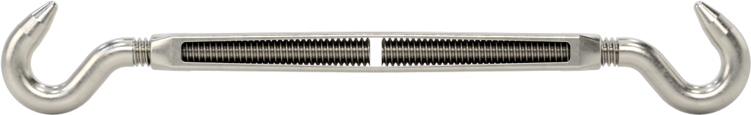 316 Paslanmaz Çelik Gerdirme - Kaldırma Amaçlı Değil, Kancadan Kancaya, 200 lbs. Kapasite, 6-1/2" Geri Çekilmiş Uzunluk