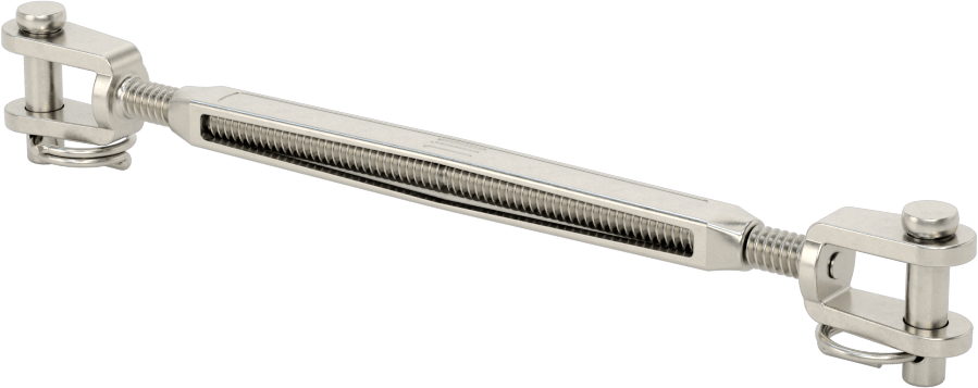 316 Paslanmaz Çelik Gerdirme - Kaldırma Amaçlı Değil, Çatal-Çatal, 300 lbs. Kapasite, 5-1/4" Geri Çekilmiş Uzunluk