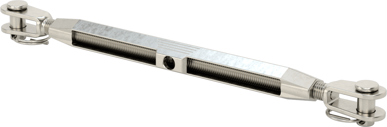 316 Paslanmaz Çelik Gerdirme - Kaldırma Amaçlı Değil, Çatal-Çatal, 3500 lb. Kapasite, 19-1/2" Geri Çekilmiş Uzunluk