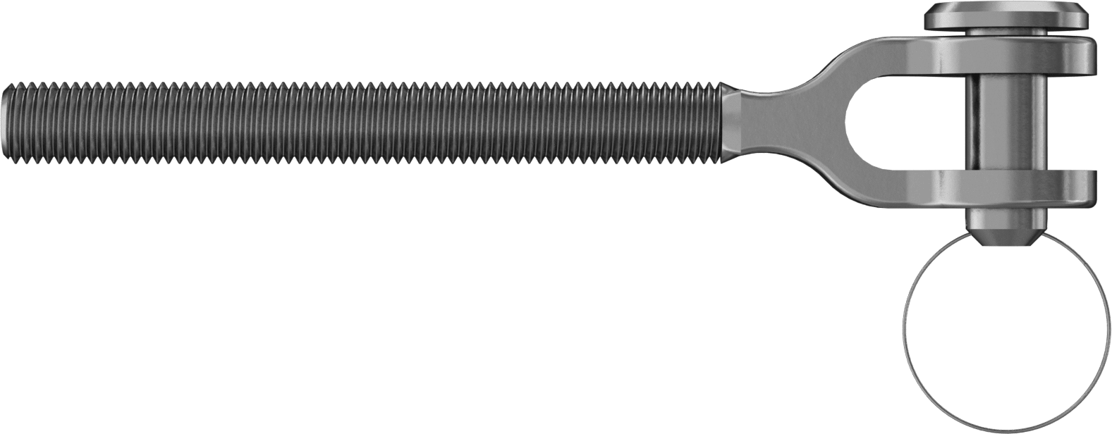 316 Paslanmaz Çelik Gerdirme - Kaldırma Amaçlı Değil, Çatal Uç, 3/4"-10 Sol Diş