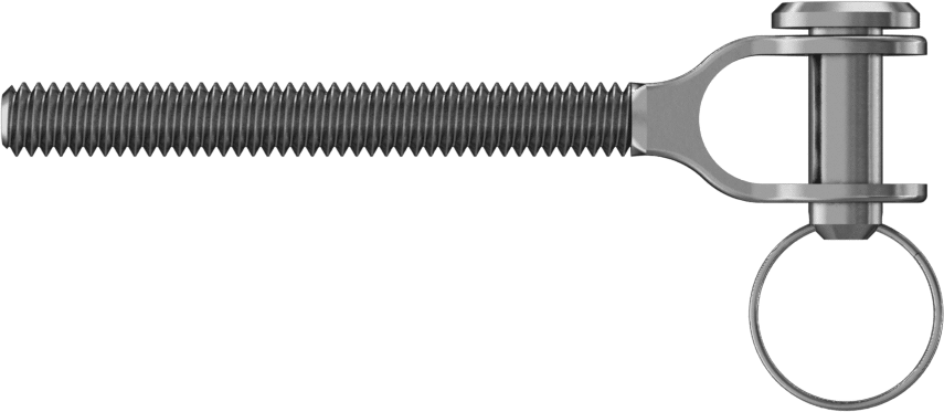 316 Paslanmaz Çelik Gerdirme - Kaldırma Amaçlı Değil, Çatal Uç, 1/4"-20 Sol Diş