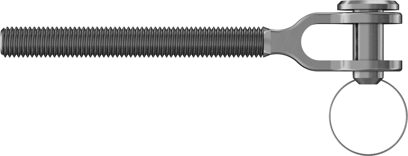 316 Paslanmaz Çelik Gerdirme - Kaldırma Amaçlı Değil, Çatal Uç, 5/8"-11 Sol Dişli