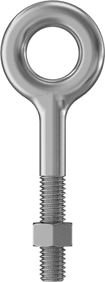 Somunlu 316 Paslanmaz Çelik Halka Cıvata, ve Kaldırma Omuzu Olmayan, 3/8"-16, 1-1/2" Uzunlukta Diş