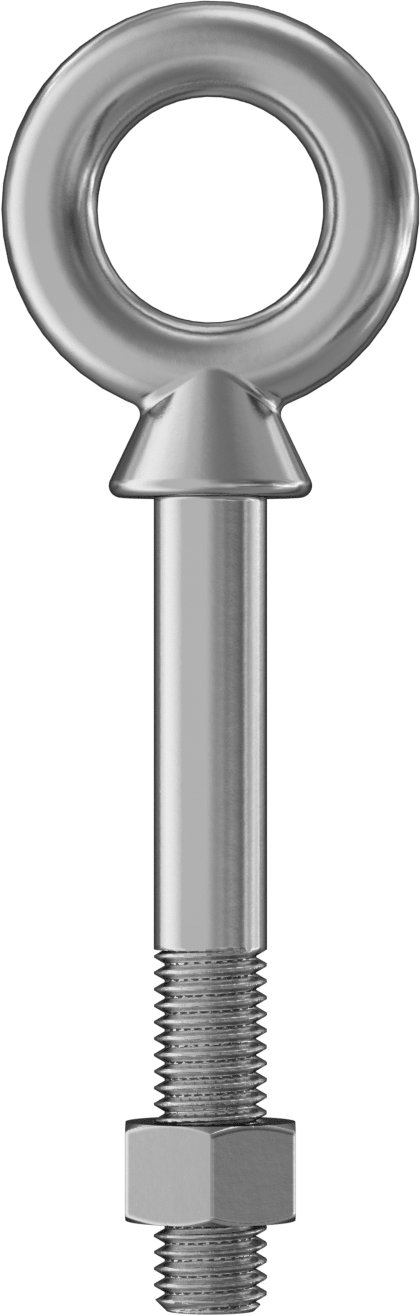 Somunlu 316 Paslanmaz Çelik Halka Cıvata, ve Kaldırma Omuzlu, 5/8"-11 Diş Boyutu, 2" Uzunlukta Diş