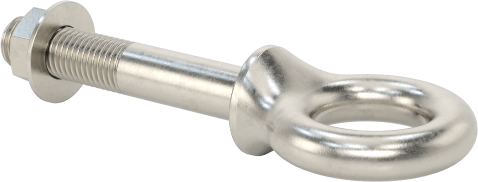 Somunlu 316 Paslanmaz Çelik Halka Cıvata, ve Kaldırma Omuzlu, 7/8"-9 Boyut, 2-1/2" Uzunlukta Diş
