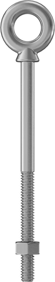 Somunlu 316 Paslanmaz Çelik Halka Cıvata, ve Kaldırma Omuzlu, 1/4"-20 Diş Boyutu, 2" Uzunlukta Diş