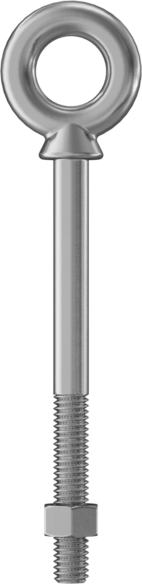 Somunlu 316 Paslanmaz Çelik Halka Cıvata, ve Kaldırma Omuzlu, 3/8"-16 Diş Boyutu, 2" Uzunlukta Diş