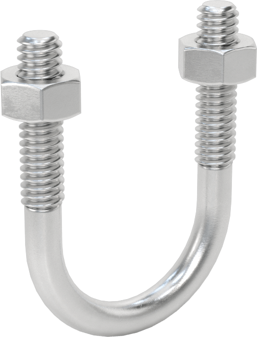 Alüminyum U-Cıvata, 1/4"-20 Diş Boyutu, 1" ID