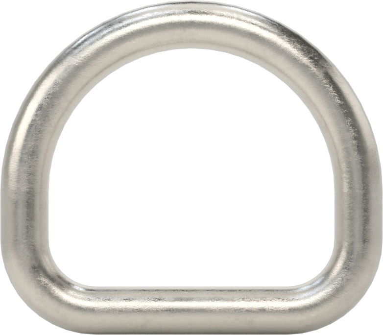 316 Paslanmaz Çelik D-Halkası, 1/4" Kalınlık, 1-1/4" İç Uzunluk