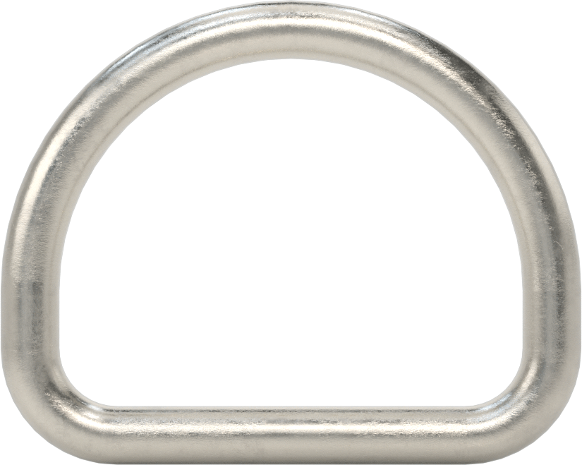 316 Paslanmaz Çelik D-Halkası, 1/4" Kalınlık, 1-1/2" İç Uzunluk