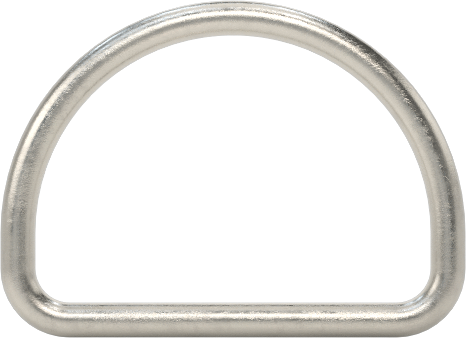 316 Paslanmaz Çelik D-Halkası, 5/16" Kalınlık, 2-13/32" İç Uzunluk