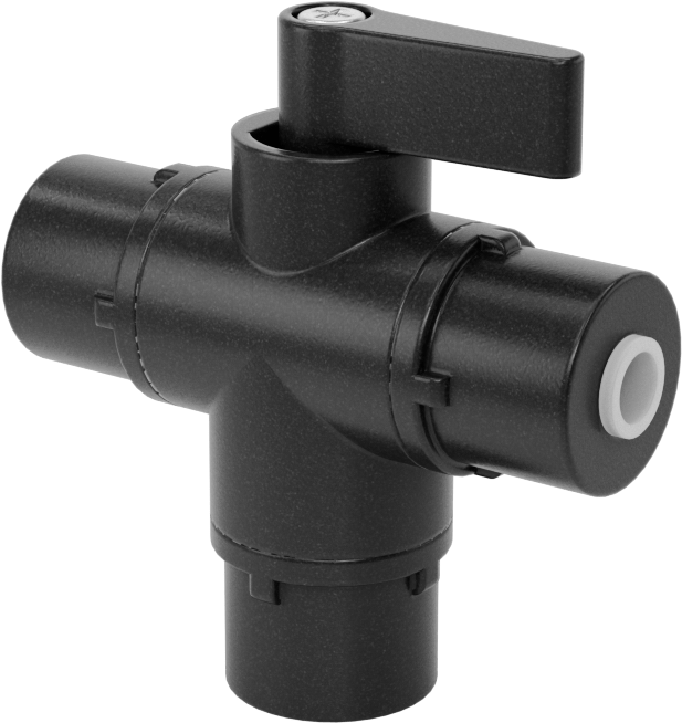 Push-to-Connect Bağlantı Parçalı Yön Değiştirme Vanası, Kimyasallar için, 1/8" Boru İç Çapı için