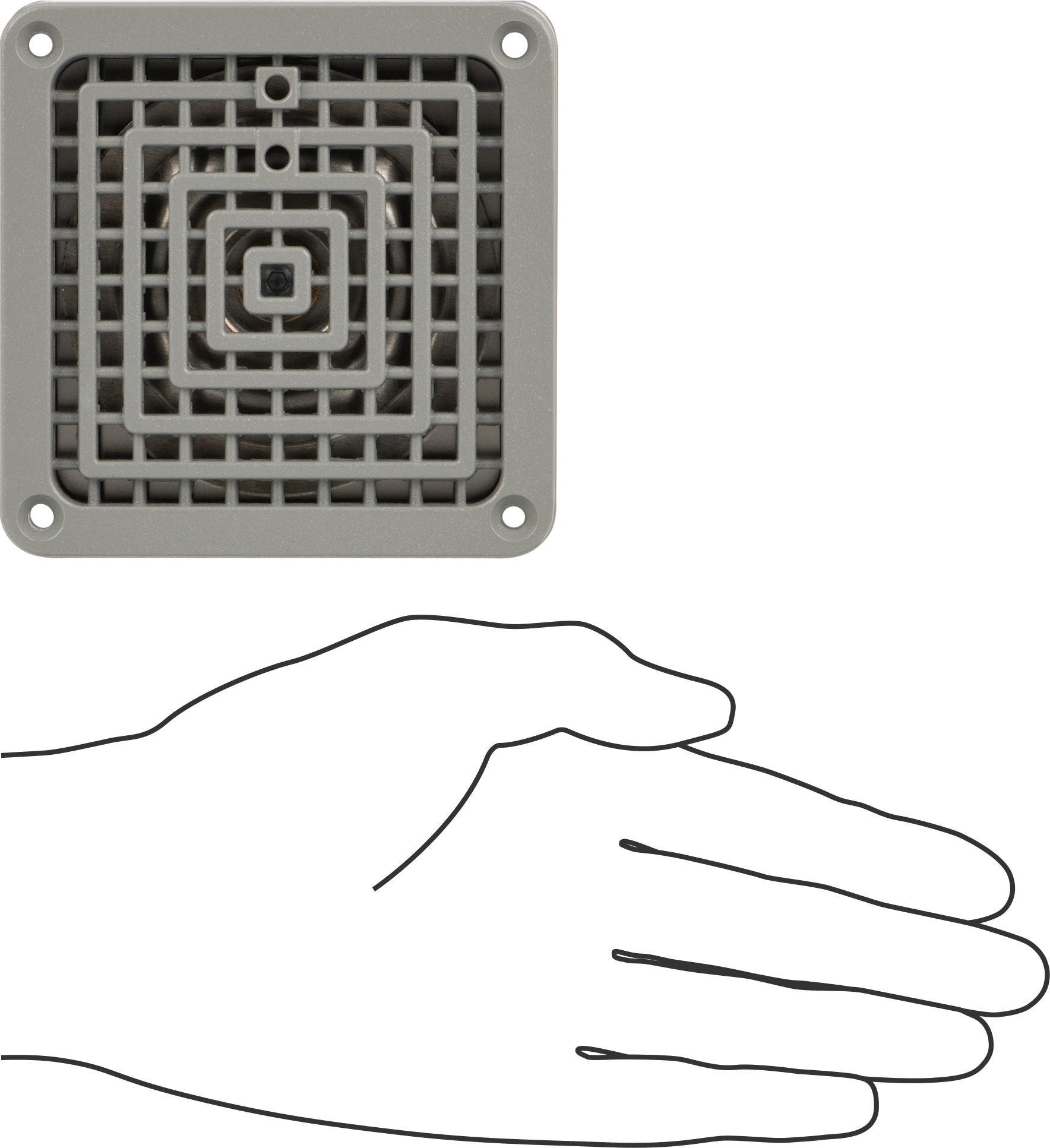 Yıkanabilir Buzzer, Korna, 24V AC, 6“ Genişlik x 4-1/2” Yükseklik