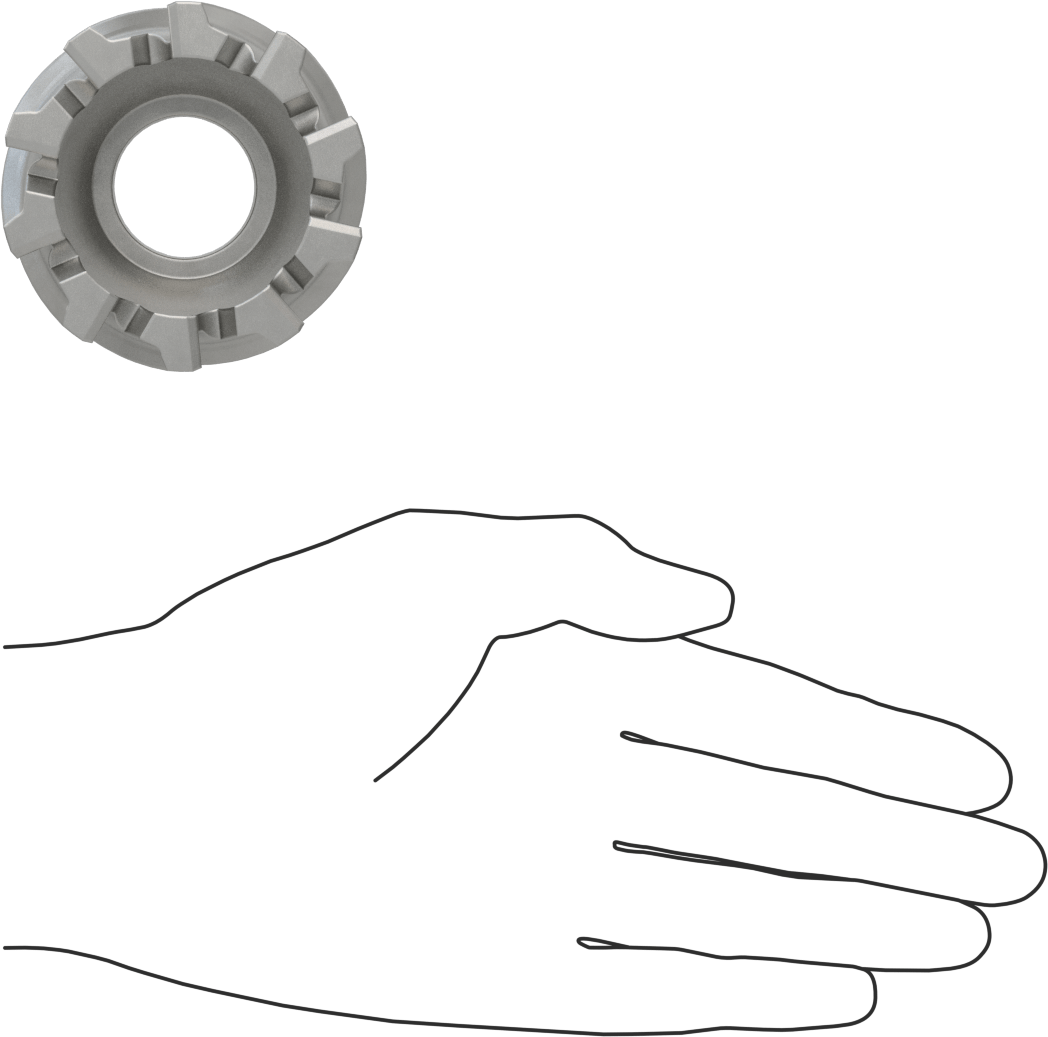 Yüzey Freze Bıçağı, Kobalt Çelik, 1-5/8" Freze Kalınlığı, 2-1/2" Freze Çapı