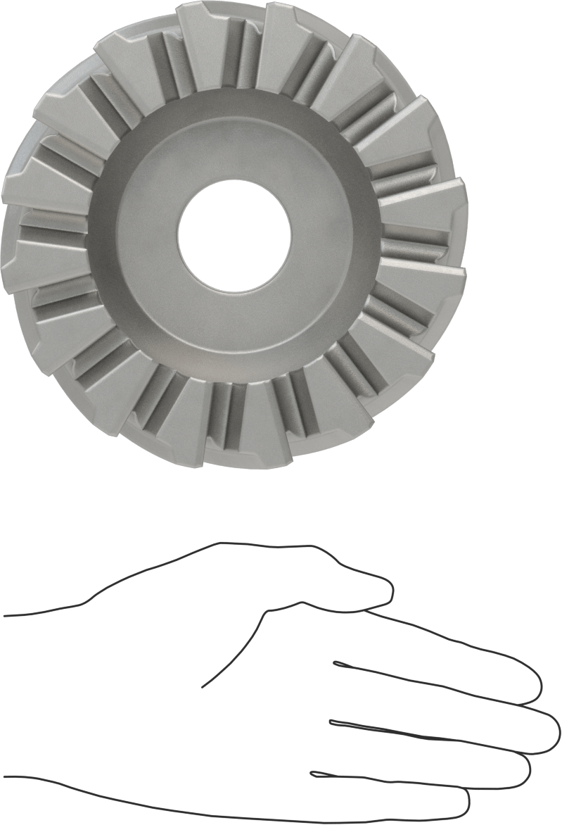 Yüzey Freze Bıçağı, Kobalt Çelik, 2-1/4" Freze Kalınlığı, 6" Freze Çapı