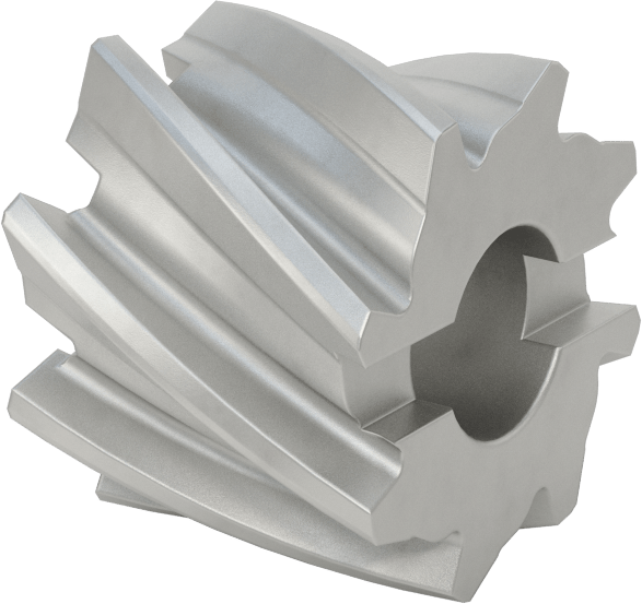 Yüzey Freze Bıçağı, Kobalt Çelik, 1" Fabrika Kalınlığı, 1-1/4" Freze Çapı