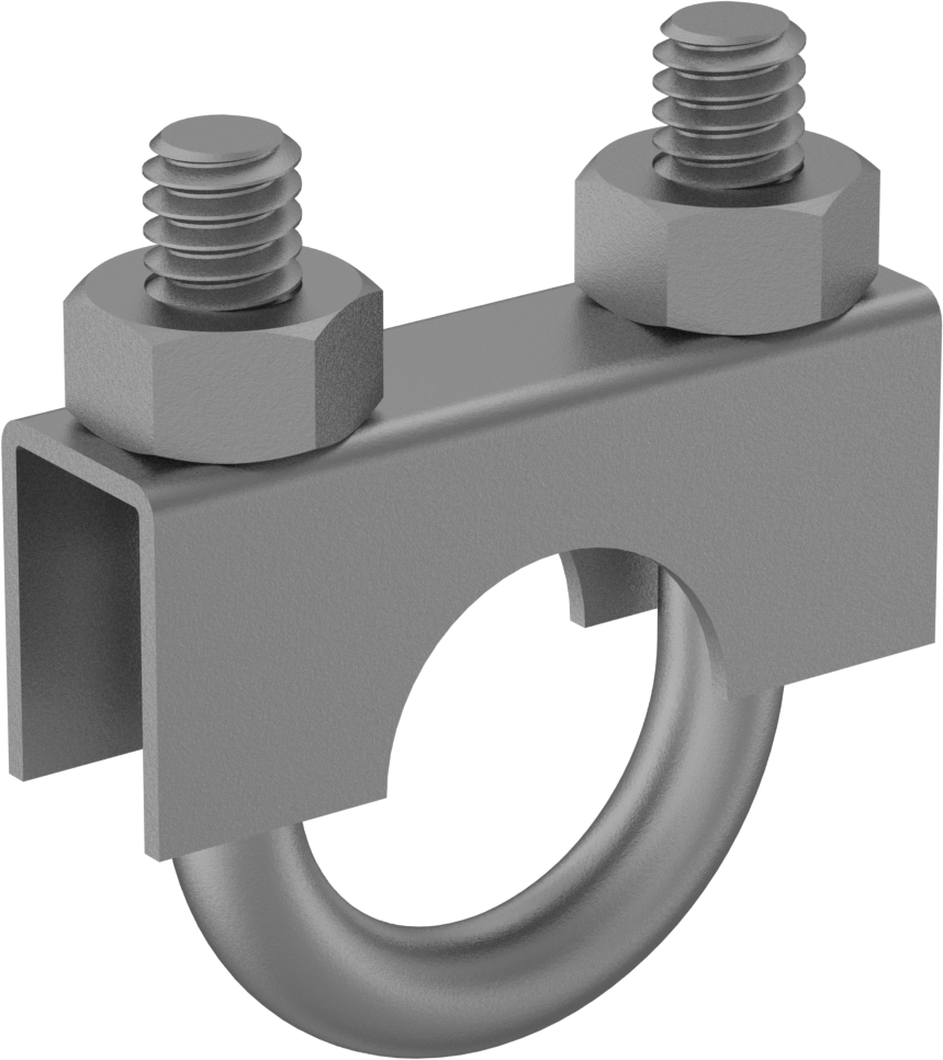 Sıkıştırma U-Cıvatası, Çelik, 1/4"-20 Diş Boyutu, 11/16" ID