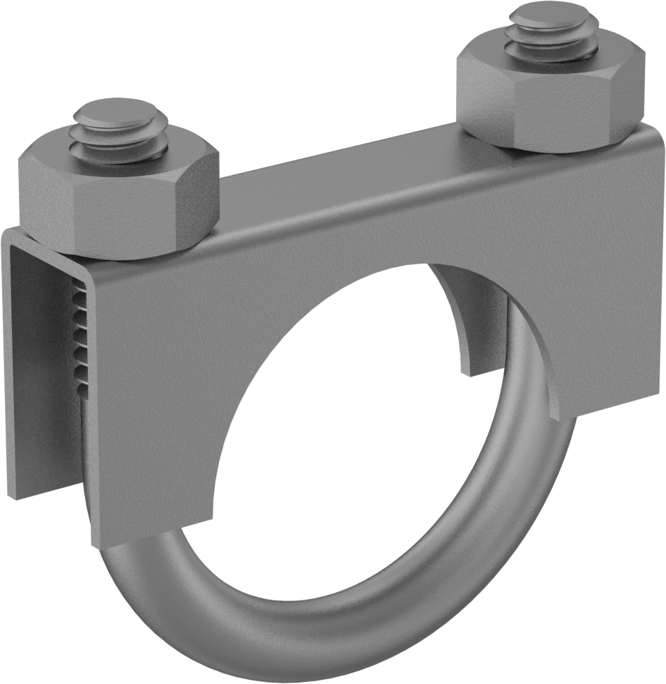 Sıkıştırma U-Cıvatası, Çelik, 1/4"-20 Diş Boyutu, 1-1/8" ID