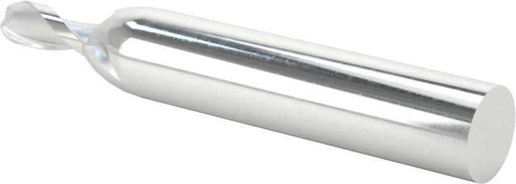 Kaplamasız Yüksek Hızlı Çelik Küresel Freze, 2 Yiv, 3/16" Freze Çapı, 2-3/8" Toplam Uzunluk