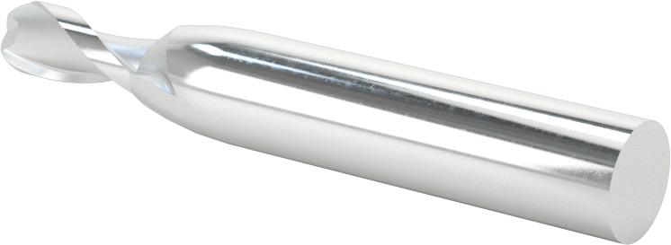 Kaplamasız Yüksek Hızlı Çelik Küresel Freze, 2 Yiv, 1/4" Freze Çapı, 2-7/16" Toplam Uzunluk