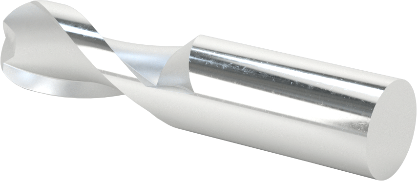 Kaplamasız Yüksek Hızlı Çelik Küresel Freze, 2 Yiv, 7/8" Freze Çapı, 4-1/4" Toplam Uzunluk