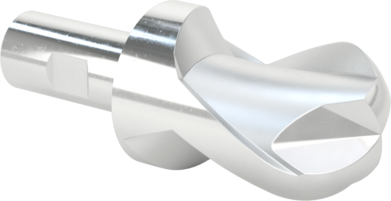 Kaplamasız Yüksek Hızlı Çelik Küresel Freze, 2 Yiv, 1-1/2" Freze Çapı, 3-7/8" Toplam Uzunluk