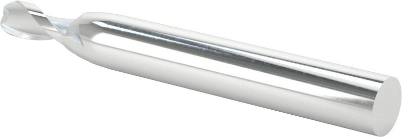 Kaplamasız Yüksek Hızlı Çelik Küresel Freze, 2 Yiv, 1/4" Freze Çapı, 3-1/16" Toplam Uzunluk