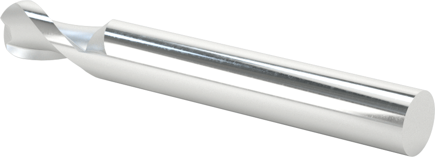 Kaplamasız Yüksek Hızlı Çelik Küresel Freze, 2 Yiv, 1/2" Freze Çapı, 4" Toplam Uzunluk