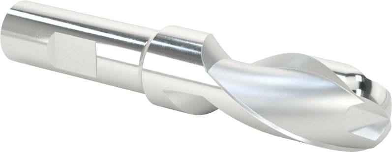 Kaplamasız Yüksek Hızlı Çelik Küresel Freze, 2 Yiv, 5/8" Freze Çapı, 3-3/8" Toplam Uzunluk