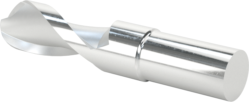 Kaplamasız Yüksek Hızlı Çelik Küresel Freze, 2 Yiv, 13/16" Freze Çapı, 4-1/4" Toplam Uzunluk