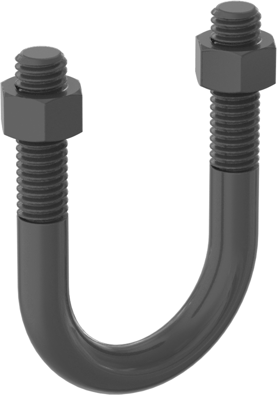 İletken Olmayan U-Cıvata, 3/8"-16 Diş Boyutu, 1-3/8" ID