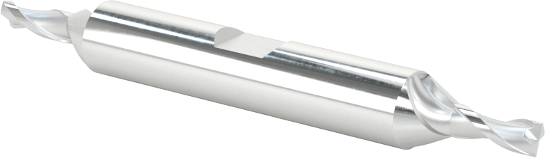 İki Freze Ucu Olan Yüksek Hızlı Çelik Kare Uçlu Freze, Kaplamasız, 2 Yiv, 5/32" Freze Çapı, 3/8" Şaft Çapı