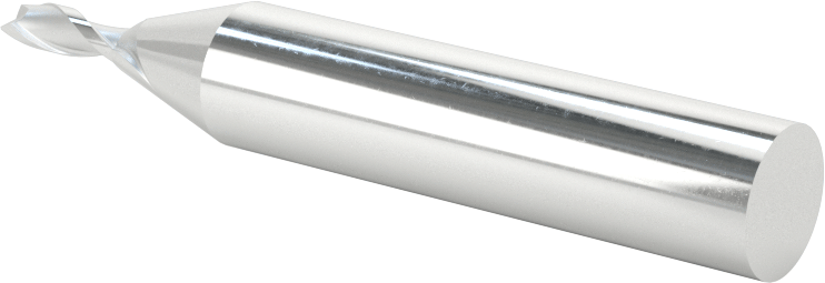 Kaplamasız Yüksek Hızlı Çelik Kare Uçlu Freze, 2 Yiv, 1/8" Freze Çapı, 3/8" Uzun Kesim, 2-5/16" Toplam Uzunluk