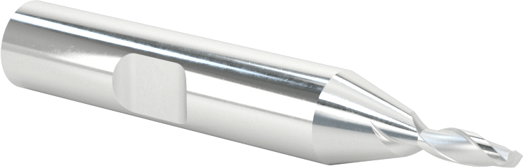 Kaplamasız Yüksek Hızlı Çelik Kare Uçlu Freze, 2 Yiv, 1/8" Freze Çapı, 3/8" Uzun Kesim, 2-5/16" Toplam Uzunluk
