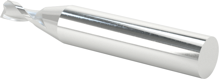 Kaplamasız Yüksek Hızlı Çelik Kare Uçlu Freze, 2 Yiv, 3/16" Freze Çapı, 7/16" Uzun Kesim, 2-5/16" Toplam Uzunluk